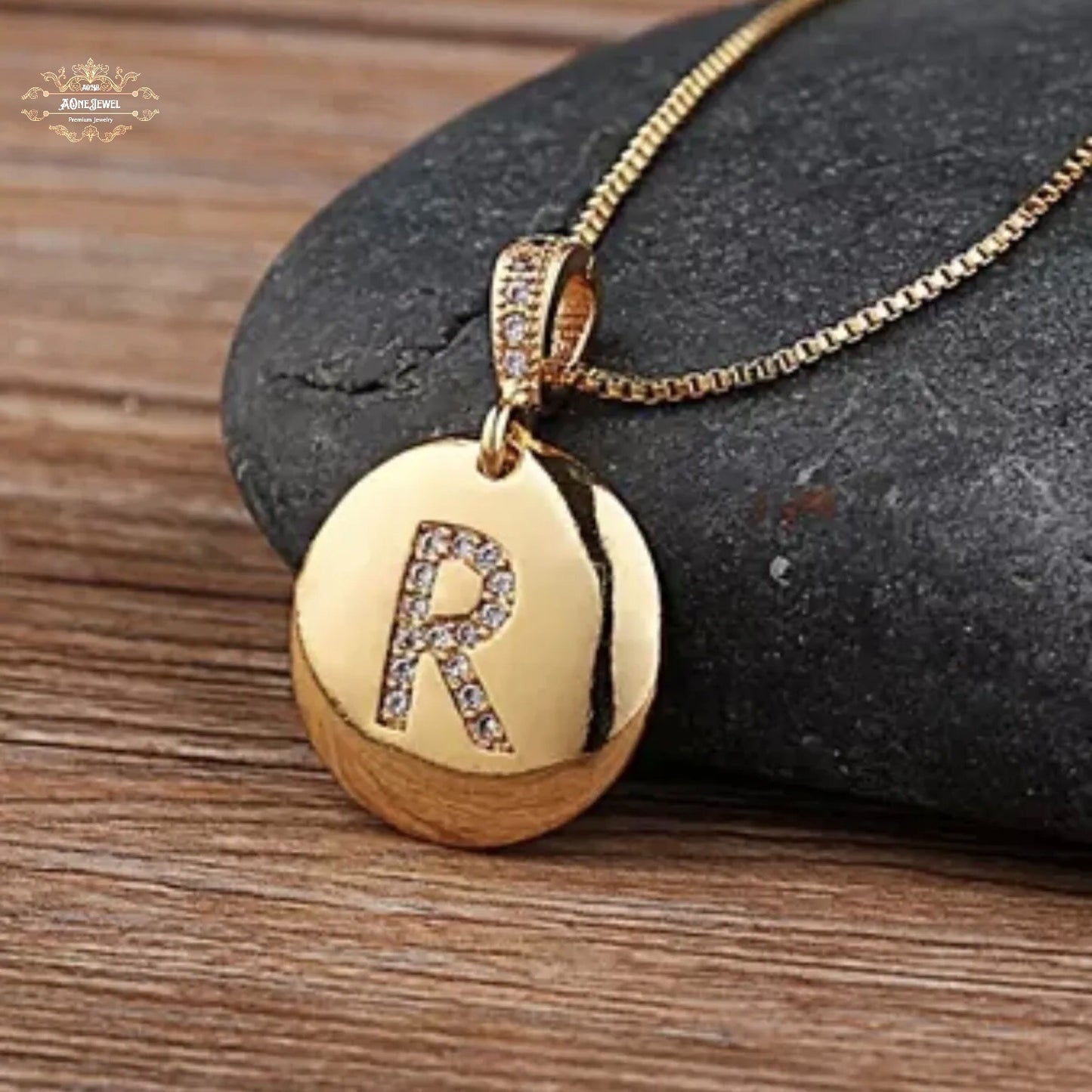 Luxury Capital Initial CZ Gold Plated A-Z 26 Letters
