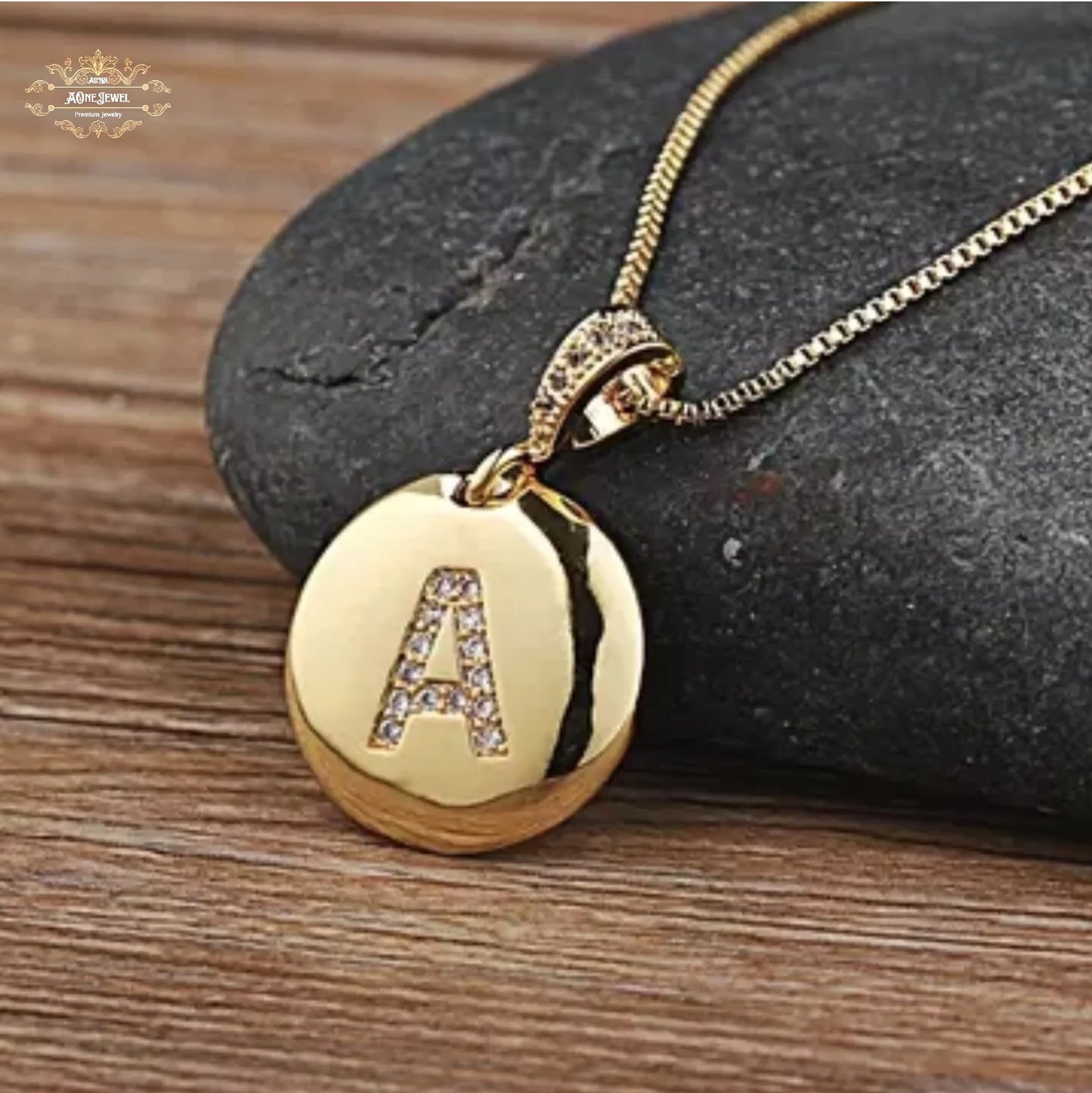 Luxury Capital Initial CZ Gold Plated A-Z 26 Letters