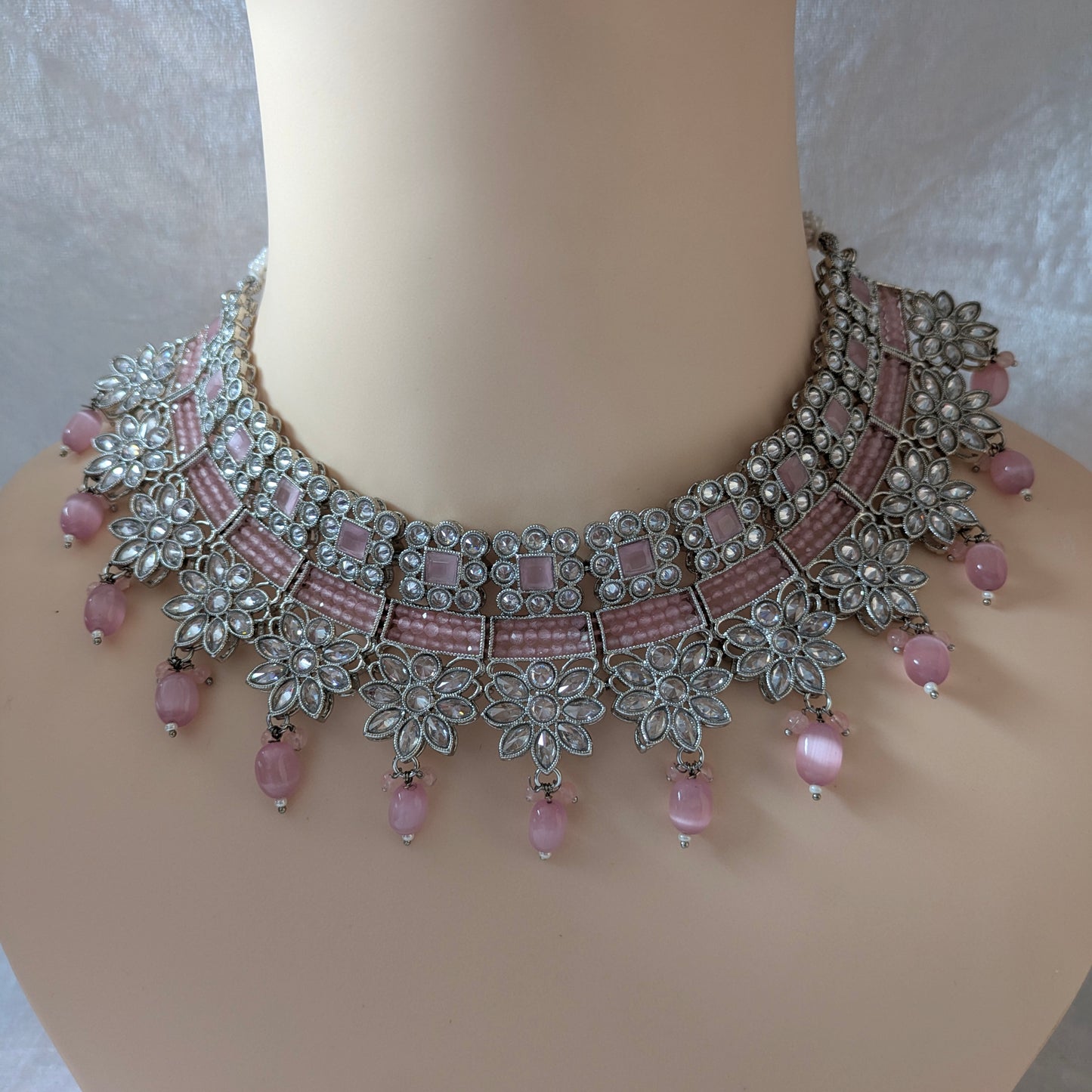 Indian wedding bridal silver plated jewellery Set