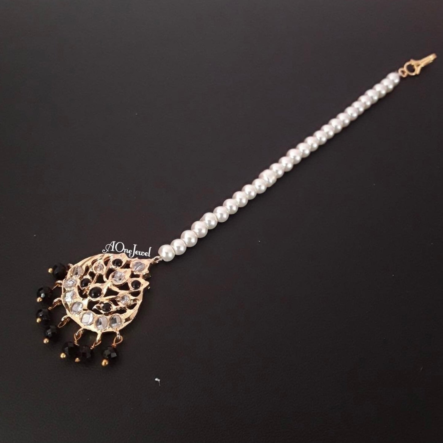 indian jewellery hyderabadi jadau jewellery head piece | Gold Tikka | mang tikka | pakistani designer jewellery | bridal jewellery