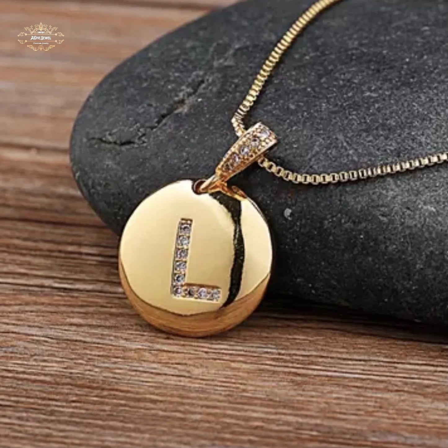 Luxury Capital Initial CZ Gold Plated A-Z 26 Letters