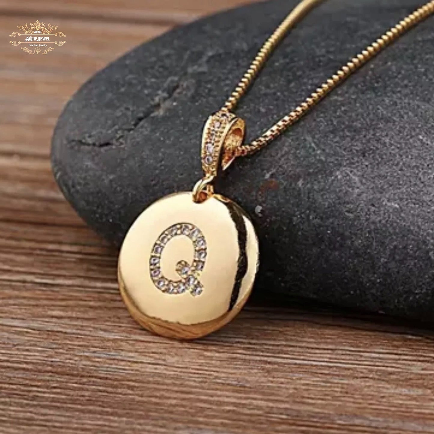 Luxury Capital Initial CZ Gold Plated A-Z 26 Letters