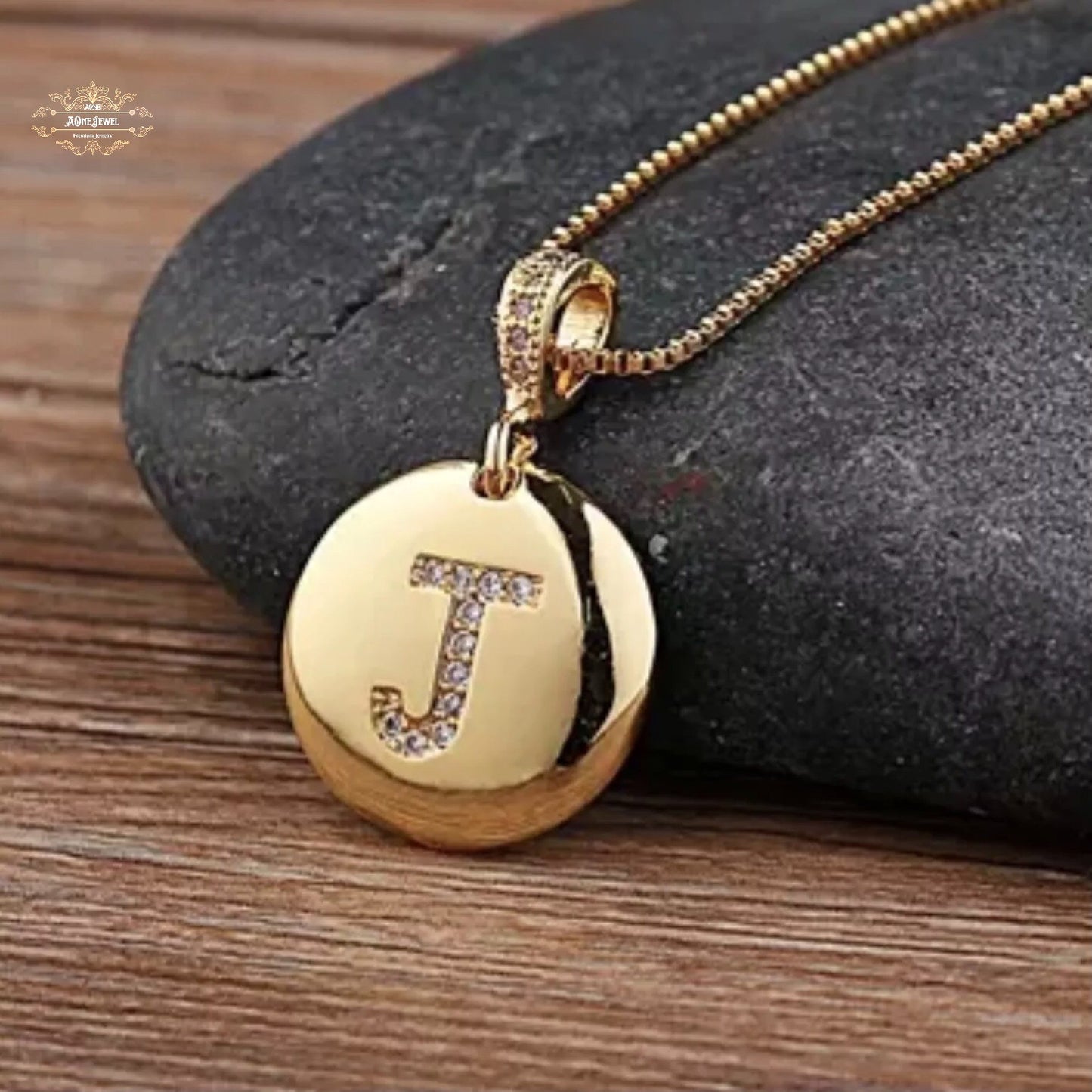 Luxury Capital Initial CZ Gold Plated A-Z 26 Letters