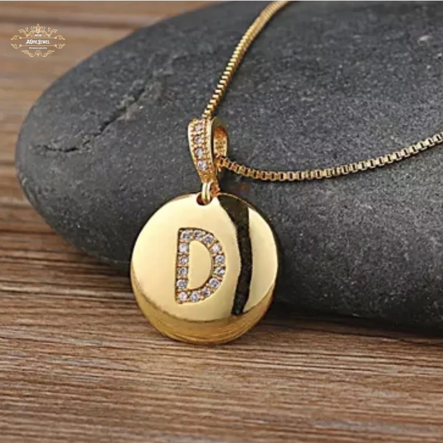 Luxury Capital Initial CZ Gold Plated A-Z 26 Letters