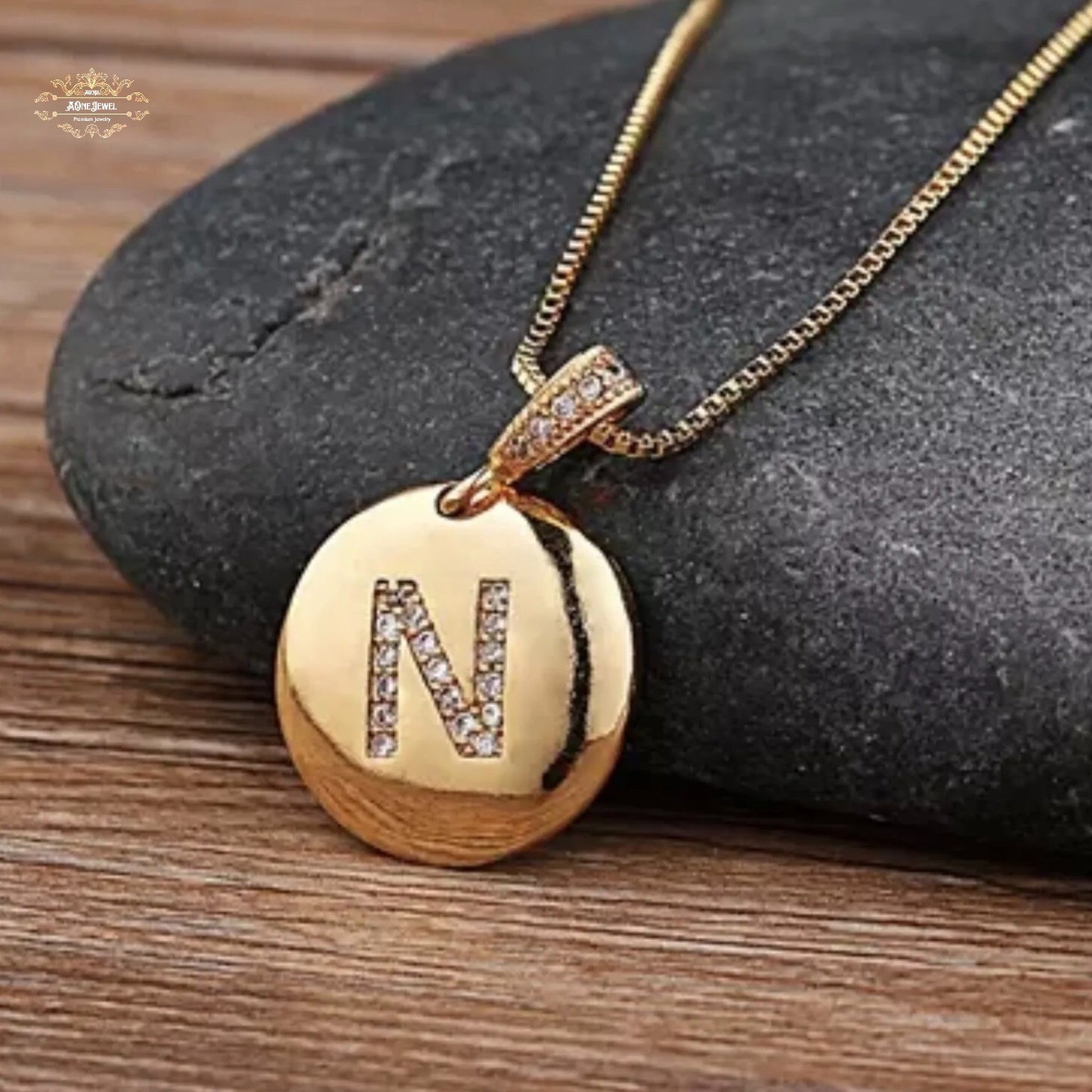 Luxury Capital Initial CZ Gold Plated A-Z 26 Letters