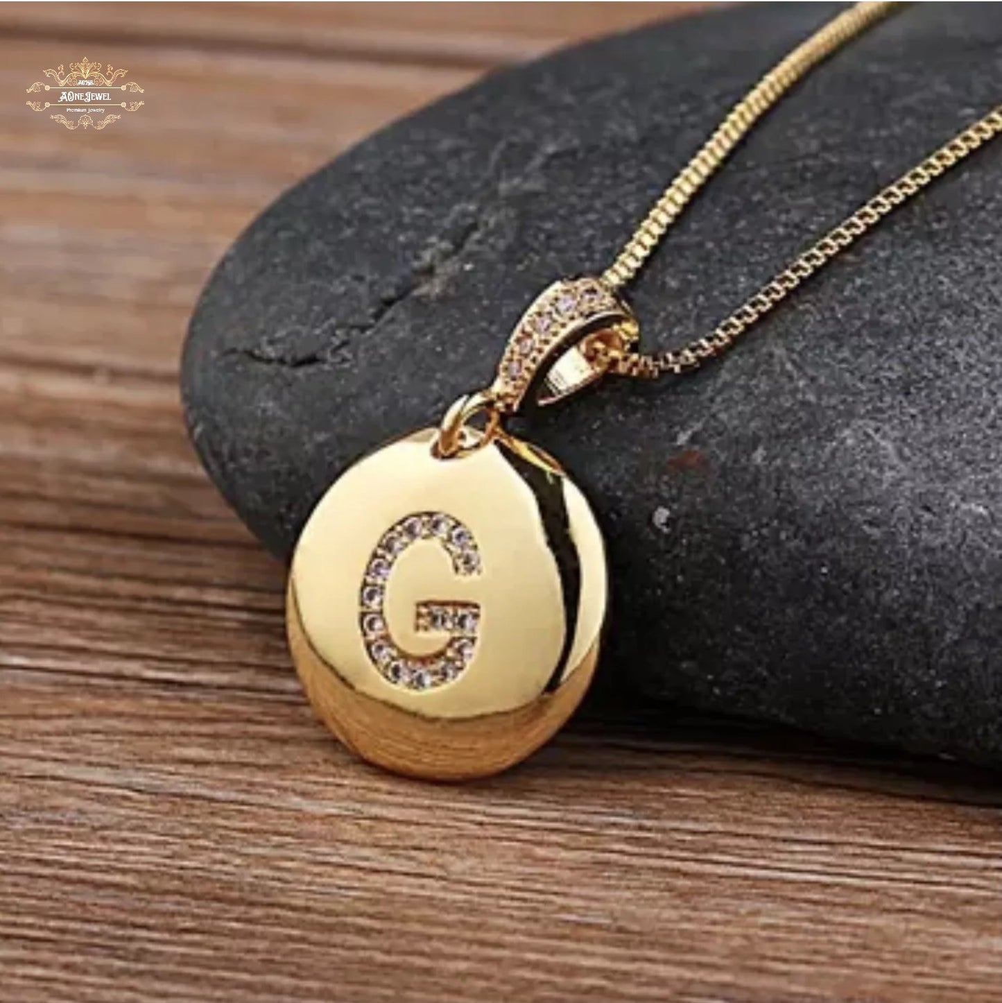 Luxury Capital Initial CZ Gold Plated A-Z 26 Letters