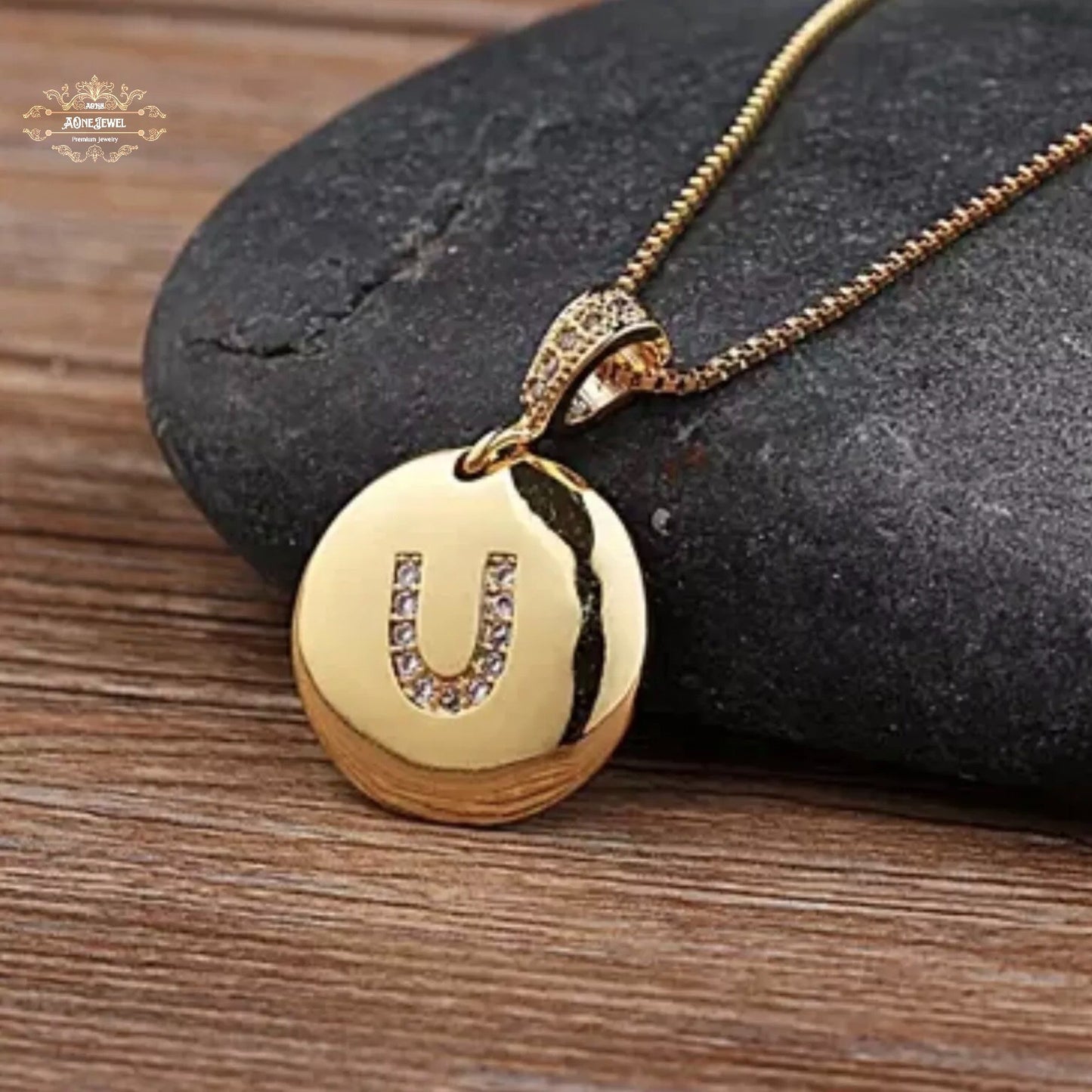 Luxury Capital Initial CZ Gold Plated A-Z 26 Letters