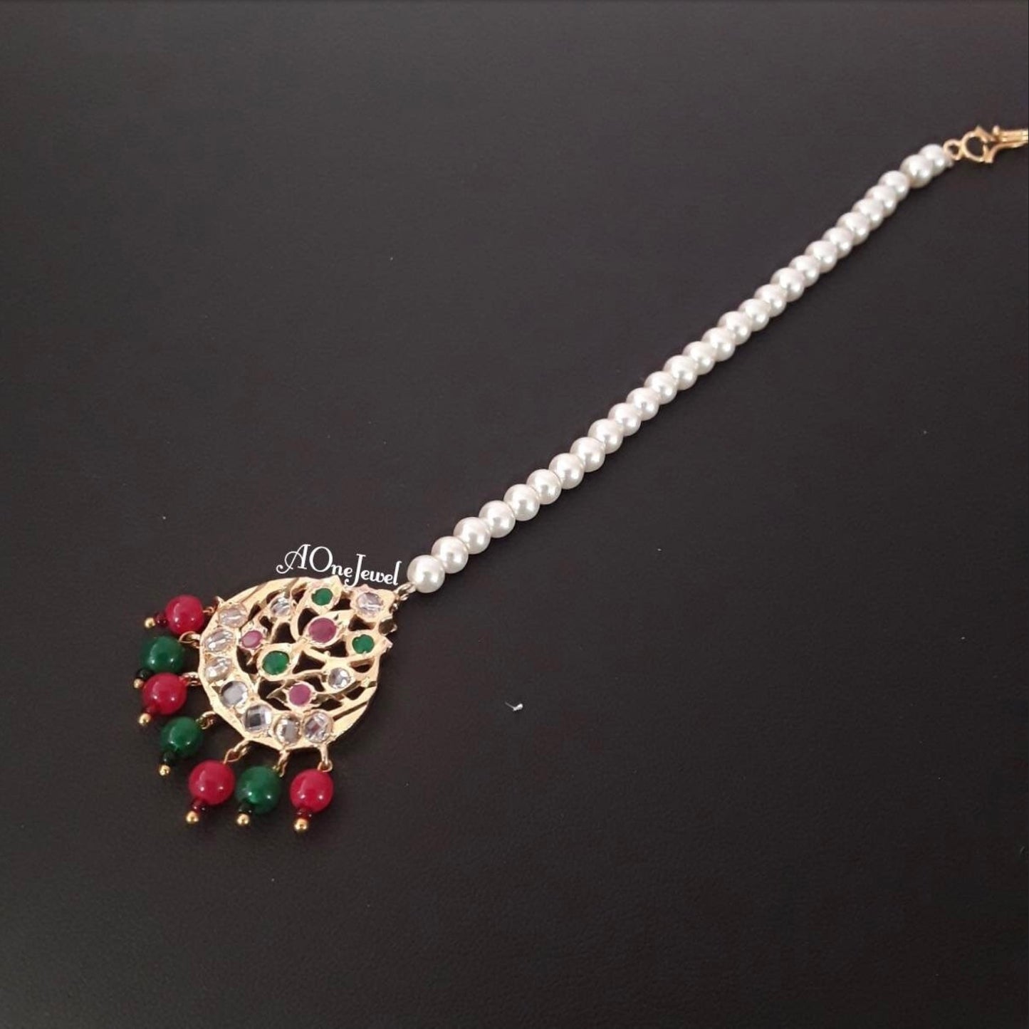 indian jewellery hyderabadi jadau jewellery head piece | Gold Tikka | mang tikka | pakistani designer jewellery | bridal jewellery
