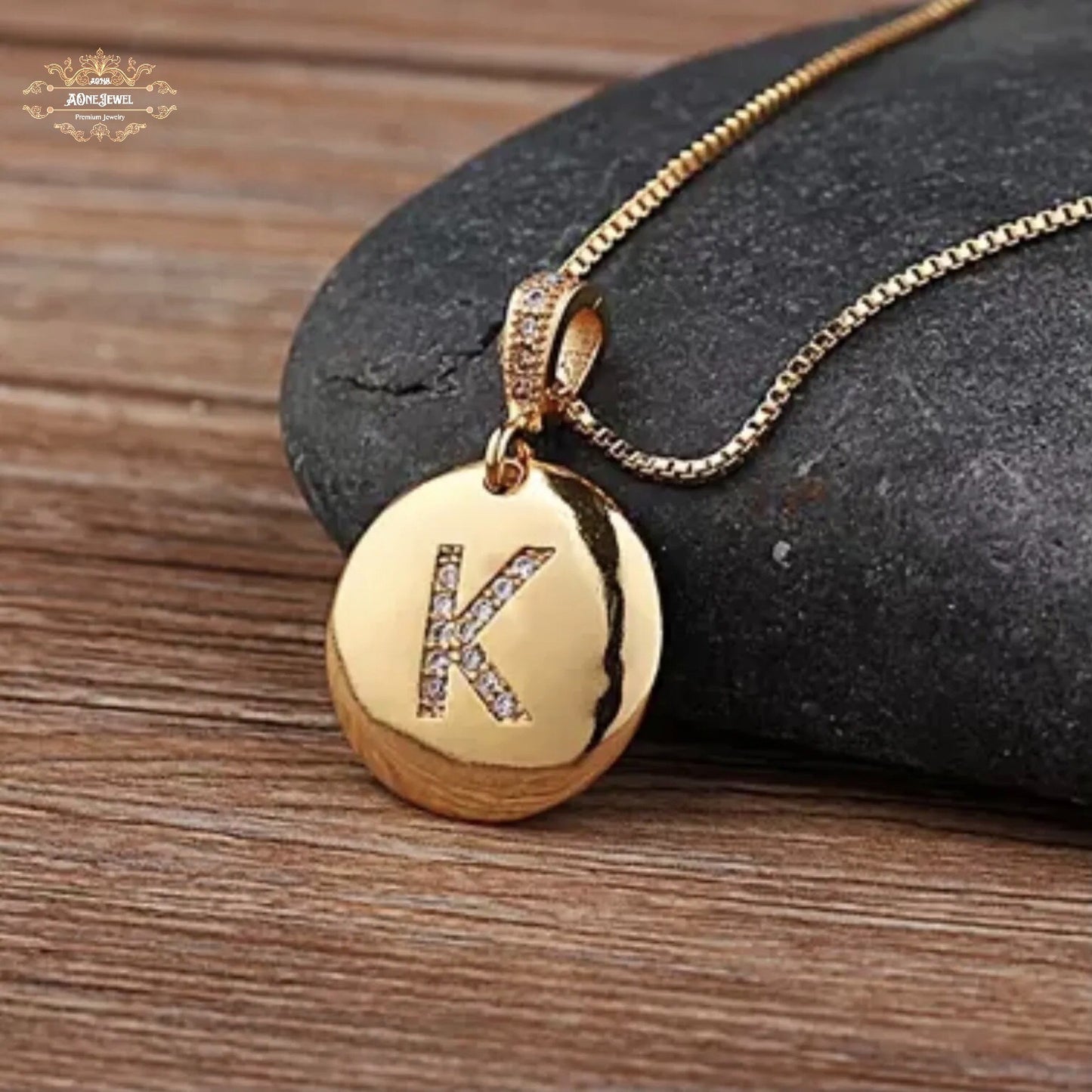 Luxury Capital Initial CZ Gold Plated A-Z 26 Letters