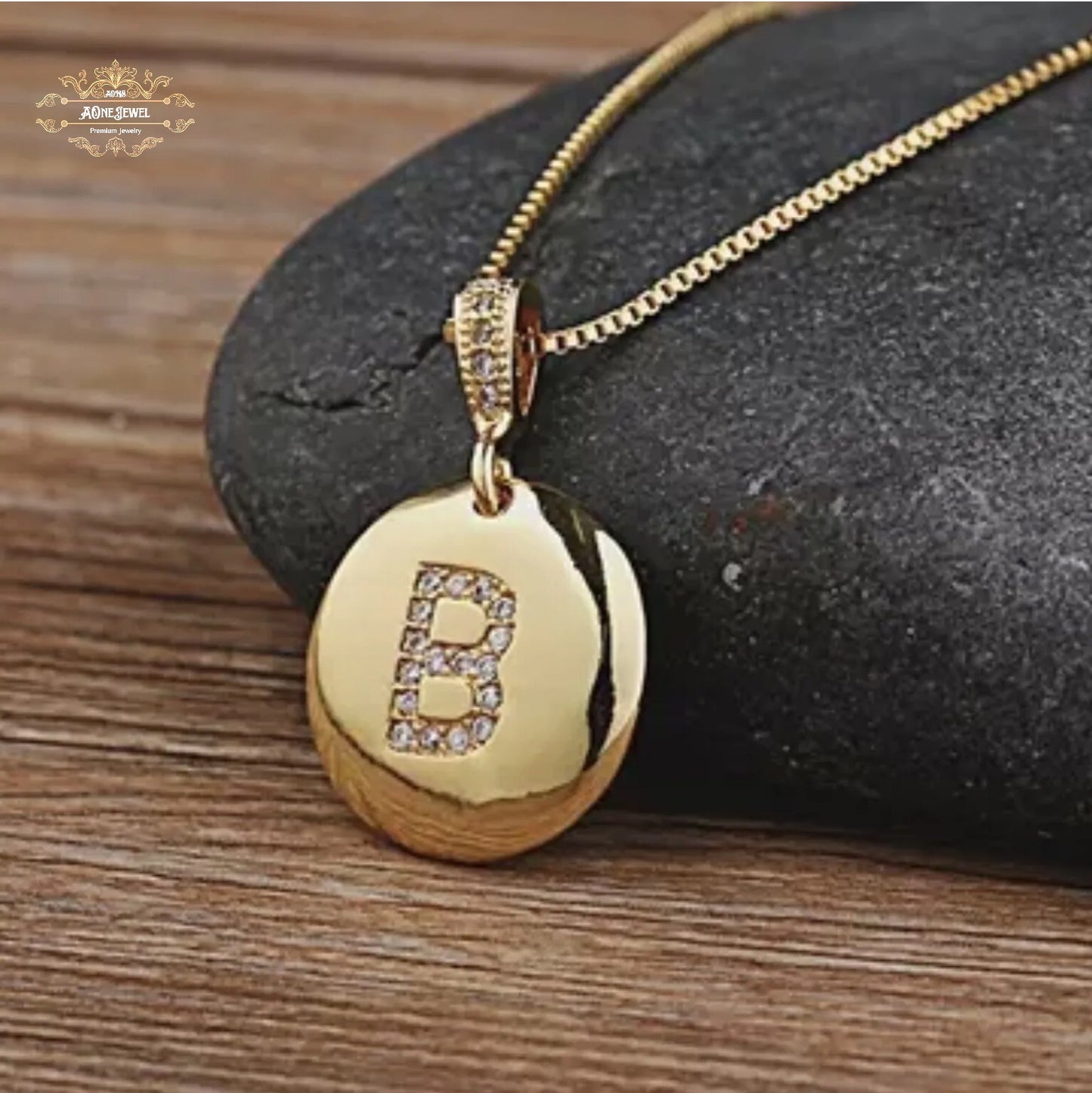 Luxury Capital Initial CZ Gold Plated A-Z 26 Letters
