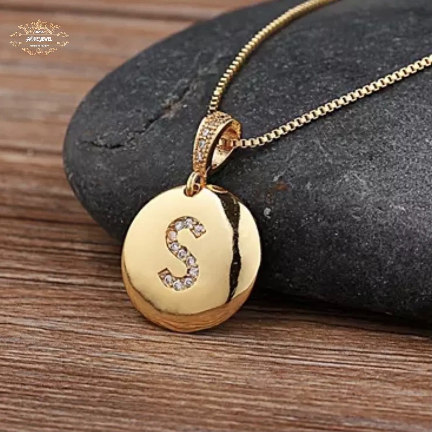 Luxury Capital Initial CZ Gold Plated A-Z 26 Letters