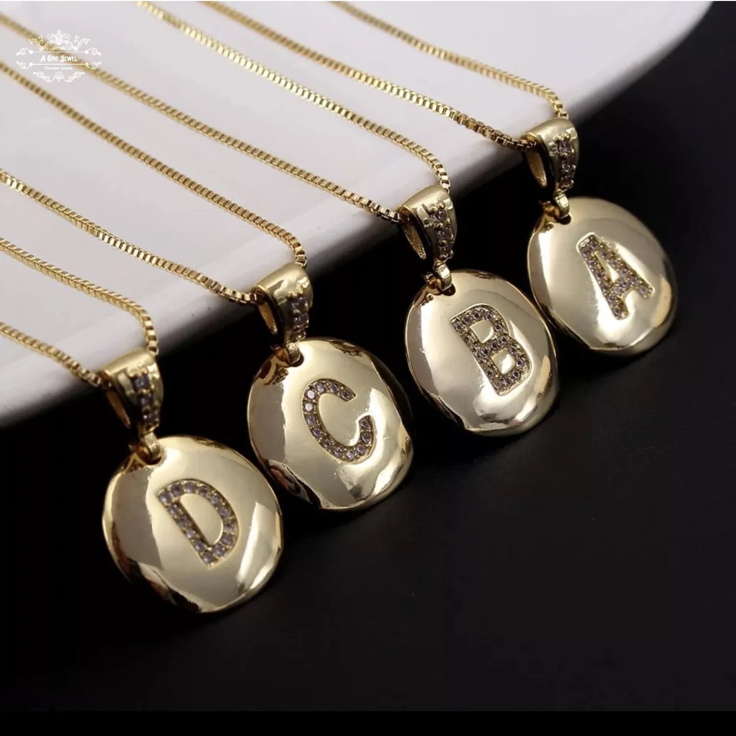Luxury Capital Initial CZ Gold Plated A-Z 26 Letters