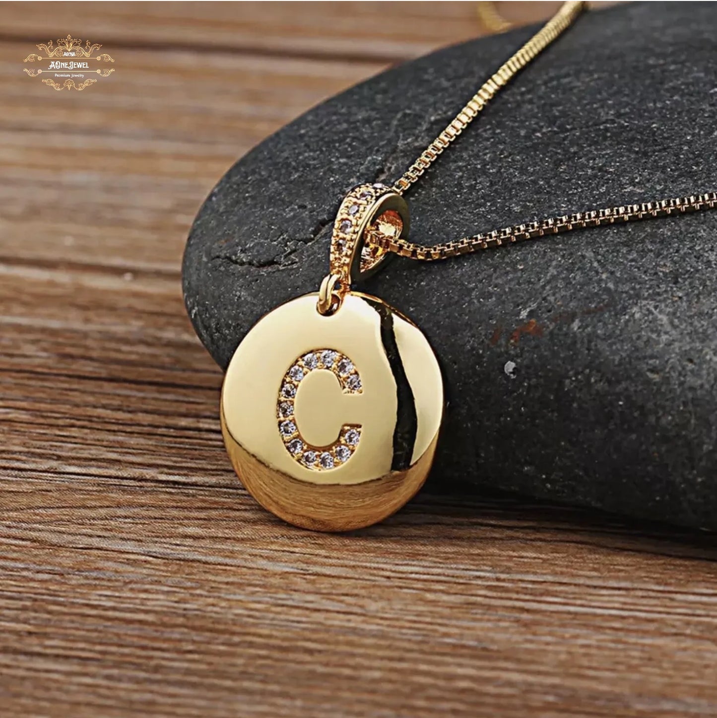Luxury Capital Initial CZ Gold Plated A-Z 26 Letters