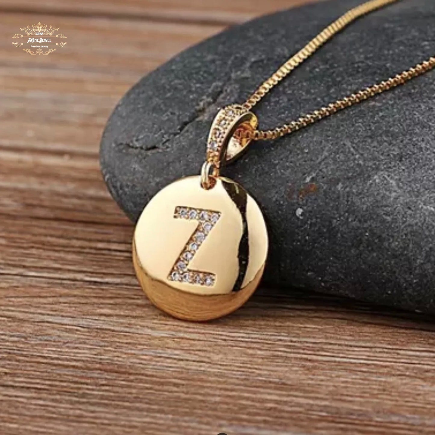 Luxury Capital Initial CZ Gold Plated A-Z 26 Letters