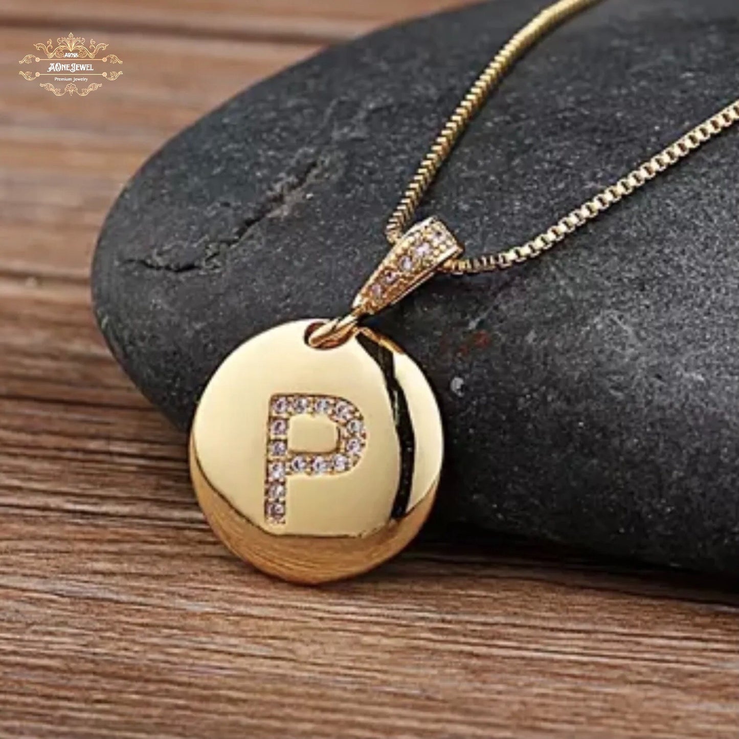 Luxury Capital Initial CZ Gold Plated A-Z 26 Letters