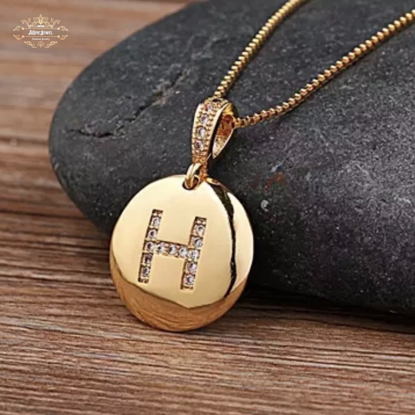 Luxury Capital Initial CZ Gold Plated A-Z 26 Letters