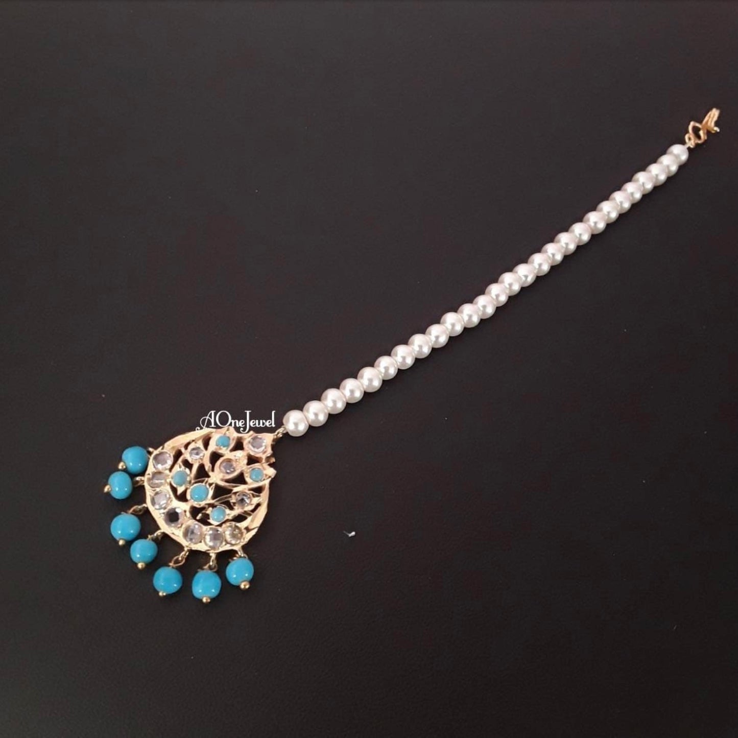 indian jewellery hyderabadi jadau jewellery head piece | Gold Tikka | mang tikka | pakistani designer jewellery | bridal jewellery