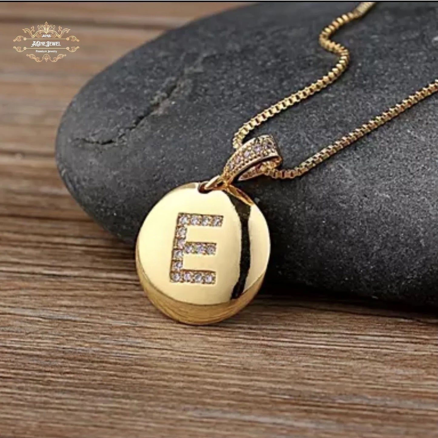 Luxury Capital Initial CZ Gold Plated A-Z 26 Letters