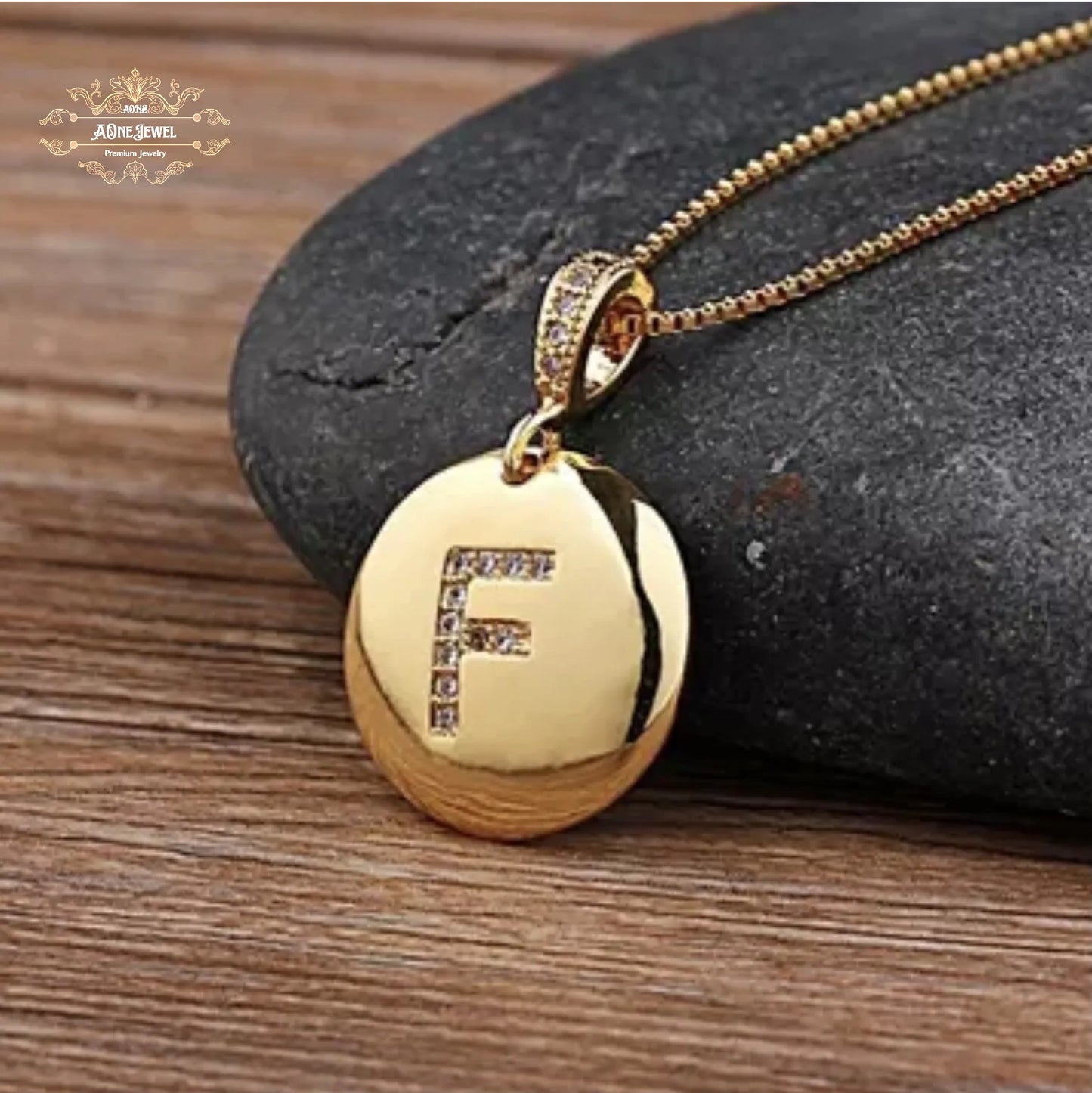 Luxury Capital Initial CZ Gold Plated A-Z 26 Letters