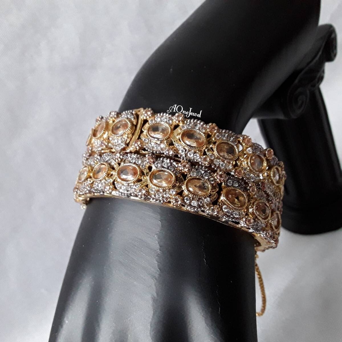 Indian Wedding 2.6 / 2.8 Gold Plated Openable Bangles