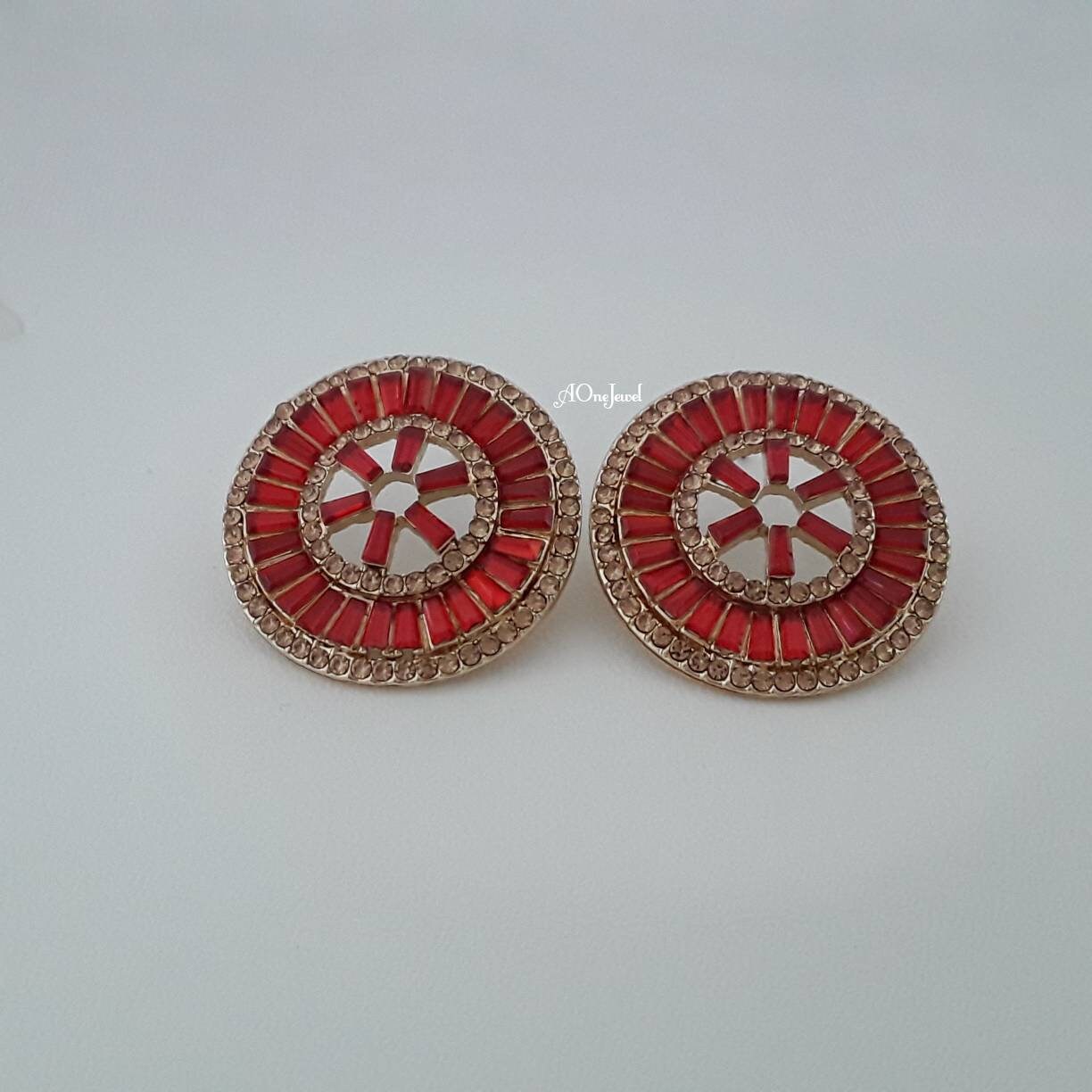 Indian Ethnic CZ Zircon Stud Earrings