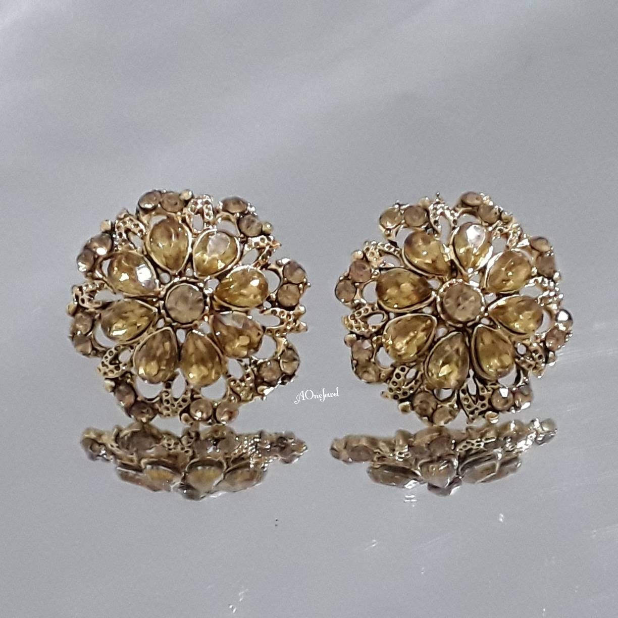 Indian Ethnic Kundan Stud Earrings