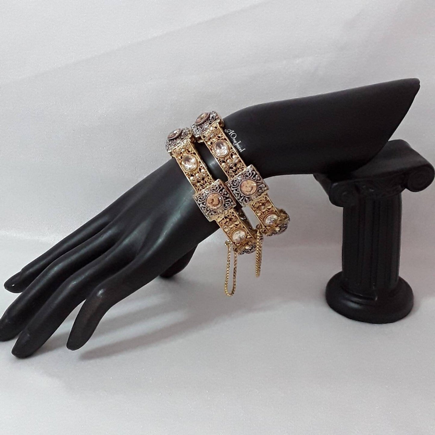 Indian Wedding Gold Plated Openable Bangles