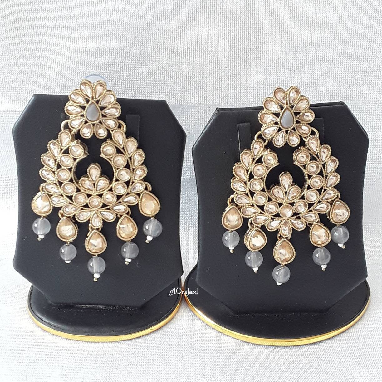 Indian Ethnic Kundan Pearl Necklace Set With Tikka, Pearl Necklace Set, Wedding Jewellery Set, Pakistani Jewellery Set, Gold Jewelry Set