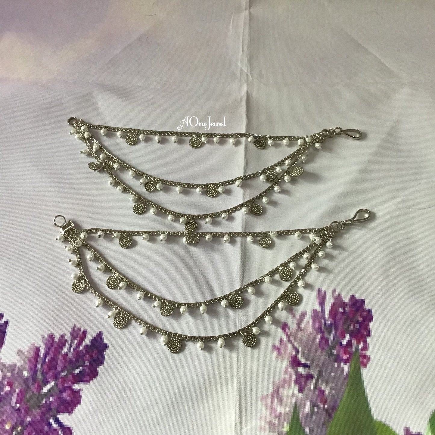 Silver Pearl Sahara For Earrings