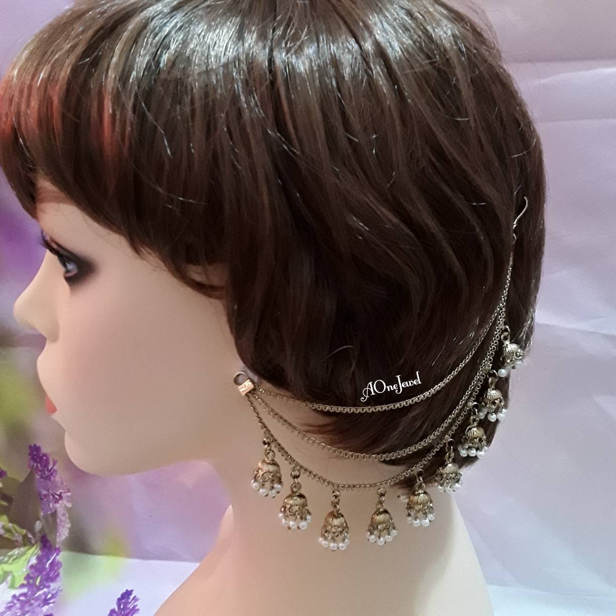 Rustic Gold Pearl Sahara For Earrings
