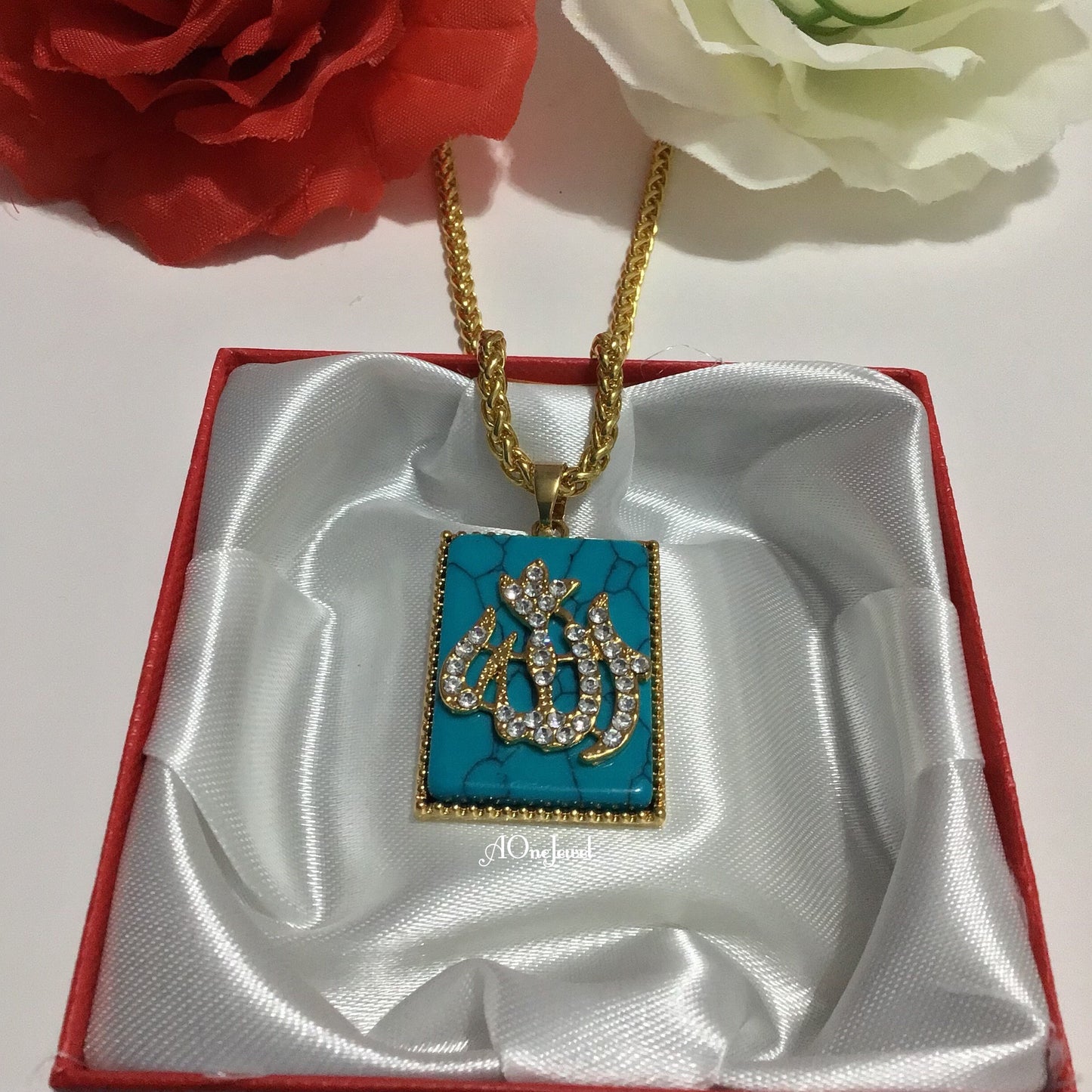 Allah اللہ Gold Plated Pendant Necklace