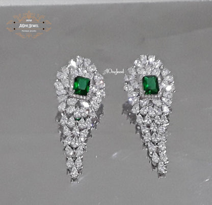 Drop Dangle CZ Diamond Earrings