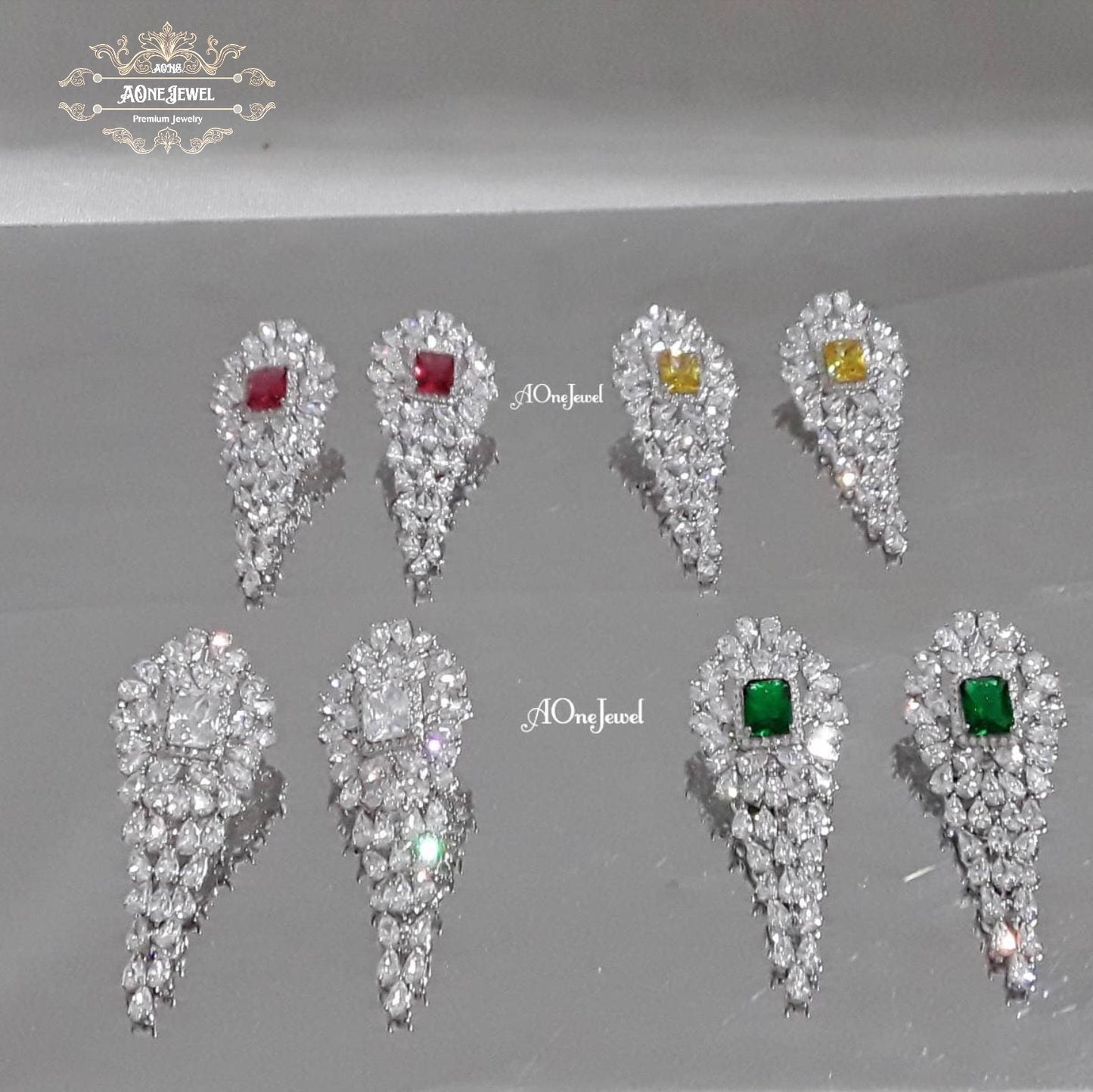 Drop Dangle CZ Diamond Earrings