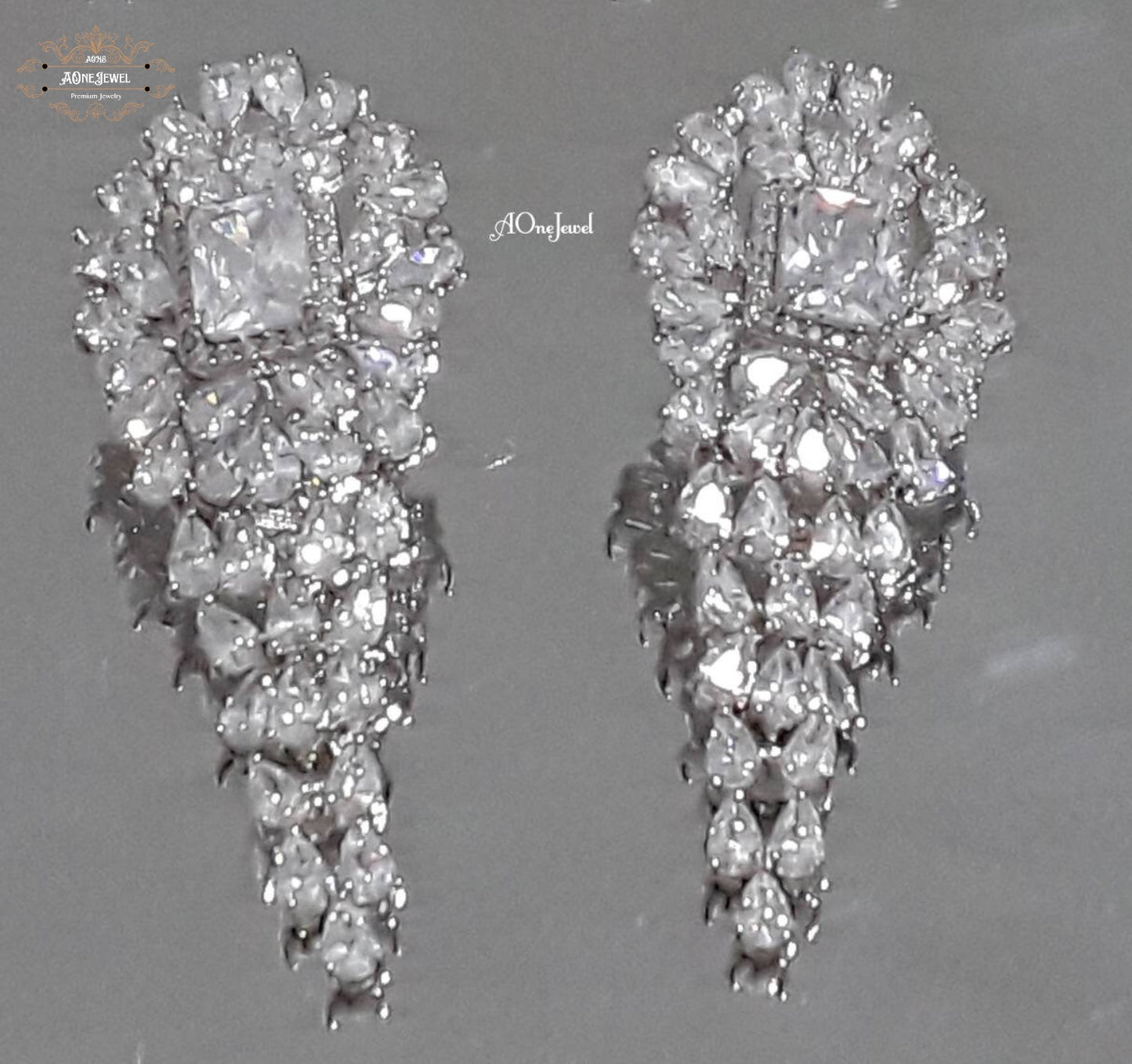 Drop Dangle CZ Diamond Earrings