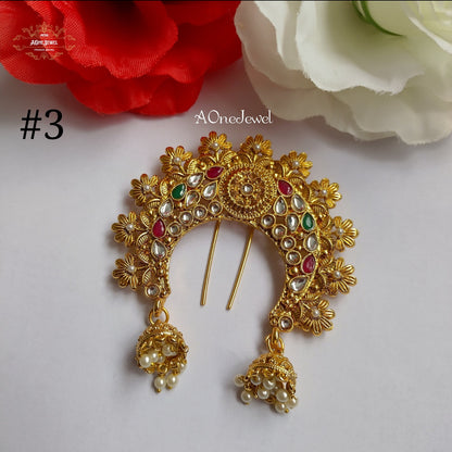 Golden Juda Pin , Hair Bun Brooch