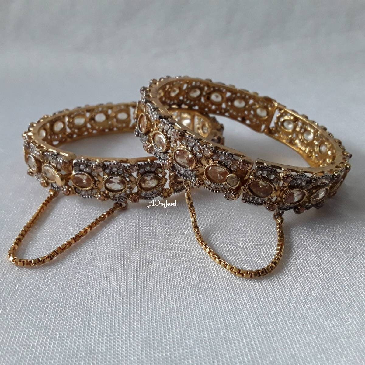 Indian Wedding 2.6 / 2.8 Gold Plated Openable Bangles