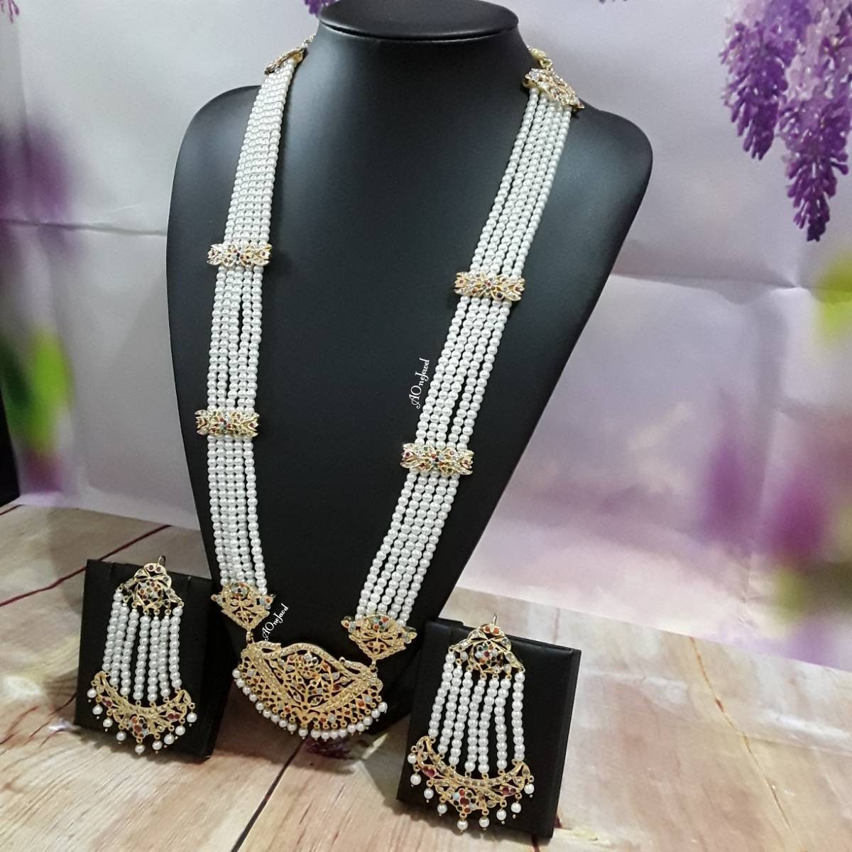 Indian Hyderabadi Nauratan Azima Rani Haar Jewelry Set | bridal jewelry set | pakistani designer jewelry | bespoke sabysachi jewel