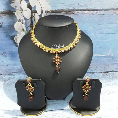 Indian Ethnic Kundan Pearl Gold Plated Necklace Earrings Set, Kundan Necklace Set, Wedding Jewellery Set, Pakistani Jewellery Set,