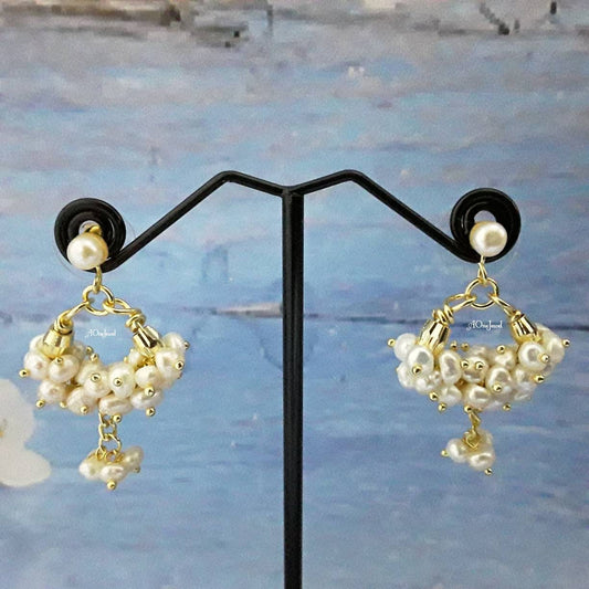 Indian Hyderabai Real Pearl Earrings