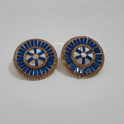 Indian Ethnic CZ Zircon Stud Earrings