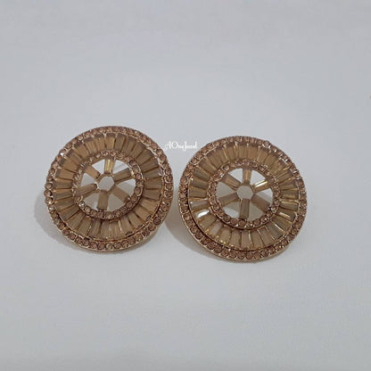 Indian Ethnic CZ Zircon Stud Earrings