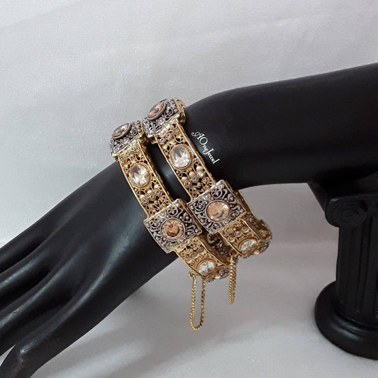 Indian Wedding Gold Plated Openable Bangles