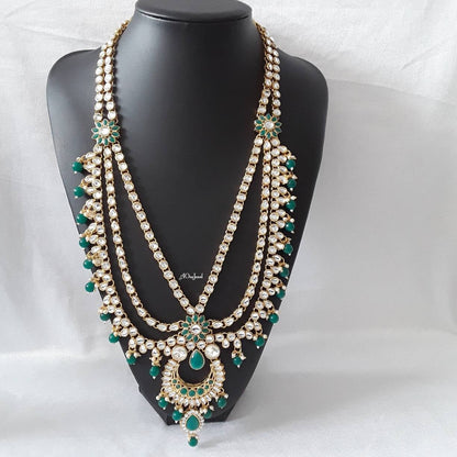 Indian Ethnic Kundan Pearl Necklace Set, Bridal Set, Wedding Jewellery Set, Pakistani Bridal Jewelry,Indian Bridal Jewelry,Sabysachi Jewelry