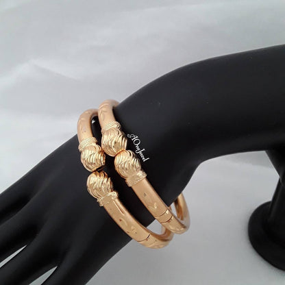 Indian Ethnic 2pcs Gold Plated Openable Bangles Size 2.8, Indian Jewelry, Pakistani Jewelry, Bangles, Bracelet, Kada, Ethnic Bangles