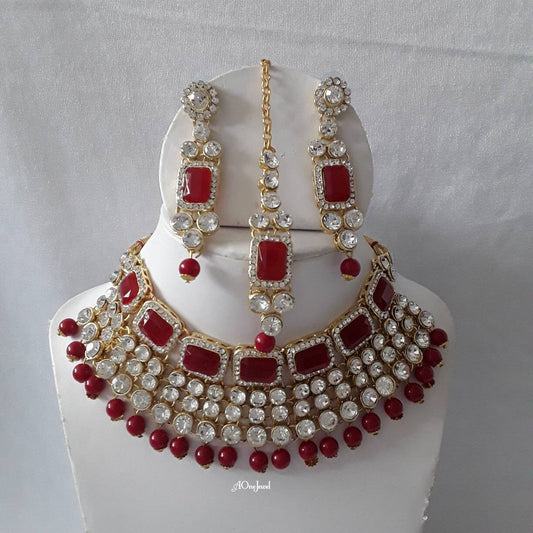 Indian Kundan Pearl Necklace Set With Tikka, Pearl Necklace Set, Wedding  Jewelry Set, Pakistani Jewellery Set, Bridal Set,Sabysachi Jewelry