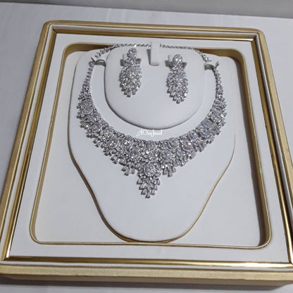 Indian Bridal CZ Diamond 2PCS Necklace Set