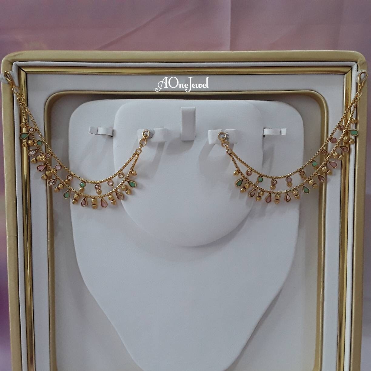 Gold Kundan Sahara For Earrings