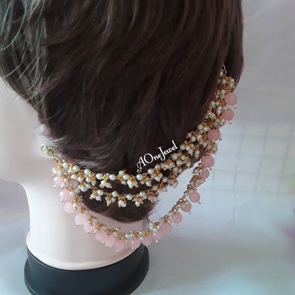 Baby Pink Pearl Gold Plated Sahara For Earrings