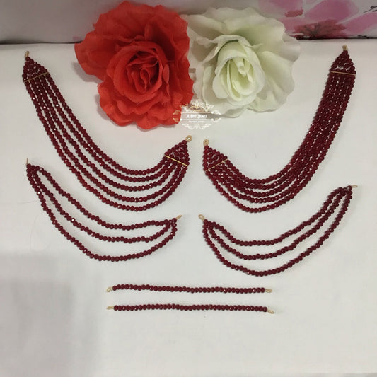 Sahara For Earrings, Maroon  Ear Chain, Ear Support, Detachable Ear Chain, Traditional Jewelry, Pearl Kaan Chain, Pakistani Earrings