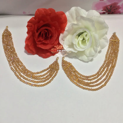 Champagne Colour Beaded Sahara For Earrings